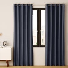Artiss 2X Blockout Curtains Eyelet 140x230cm Charcoal