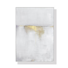 Wall Art 40cmx60cm Abstract gold white single II White Frame Canvas
