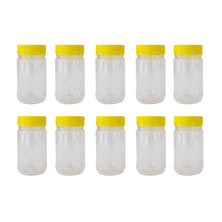 10x 500g Plastic Honey Jars + Lids - Round Clear Food Grade Packaging Containers