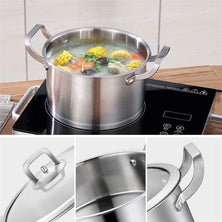 6 Pc Kitchen Sauce Pan Pots Set 430 Stainless Steel Cookware Set Milk stock Pot Pans Set