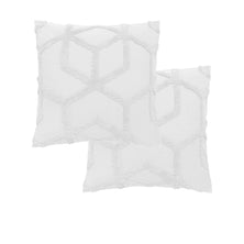 Pair of Dreamweaver White Cotton European Pillowcases by Vintage Design Homewares