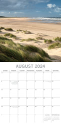 Coastlines of Britain - 2024 Square Wall Calendar 16 Months Premium Planner Gift