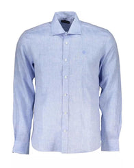 North Sails Men's Light Blue Linen Shirt - M