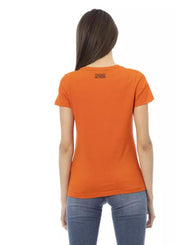 Trussardi Action Women's Orange Cotton Tops & T-Shirt - 2XL