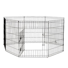 4Paws 8 Panel Playpen Puppy Exercise Fence Cage Enclosure Pets Black All Sizes - 30