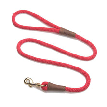 Mendota Clip Leash Small - lengths 3/8in x 6ft(10mm x1.8m) Made in the USA - Red