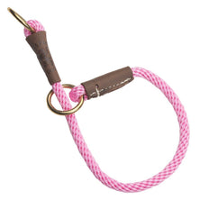 Mendota Products Dog Command Rope Slip Collar 16in (40cm) - Made in the USA - Hot Pink