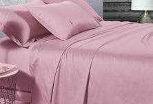 Luxton King Size 500TC Cotton Sateen Fitted Sheet (Pink Color)