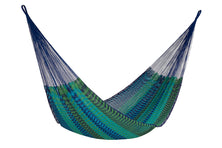 Mayan Legacy Queen Size Outdoor Cotton Mexican Hammock in Caribe Colour