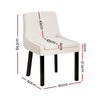 Artiss dining chairs set of 2 beige corduroy