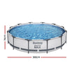 Bestway Swimming Pool 366x76cm Steel Frame Round Above Ground Pools w/ Filter Pump 6473L