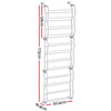 Artiss Shoe Rack 12-tier 24 Pairs Wall Mounted Metal Plastic Shoe Shleves White