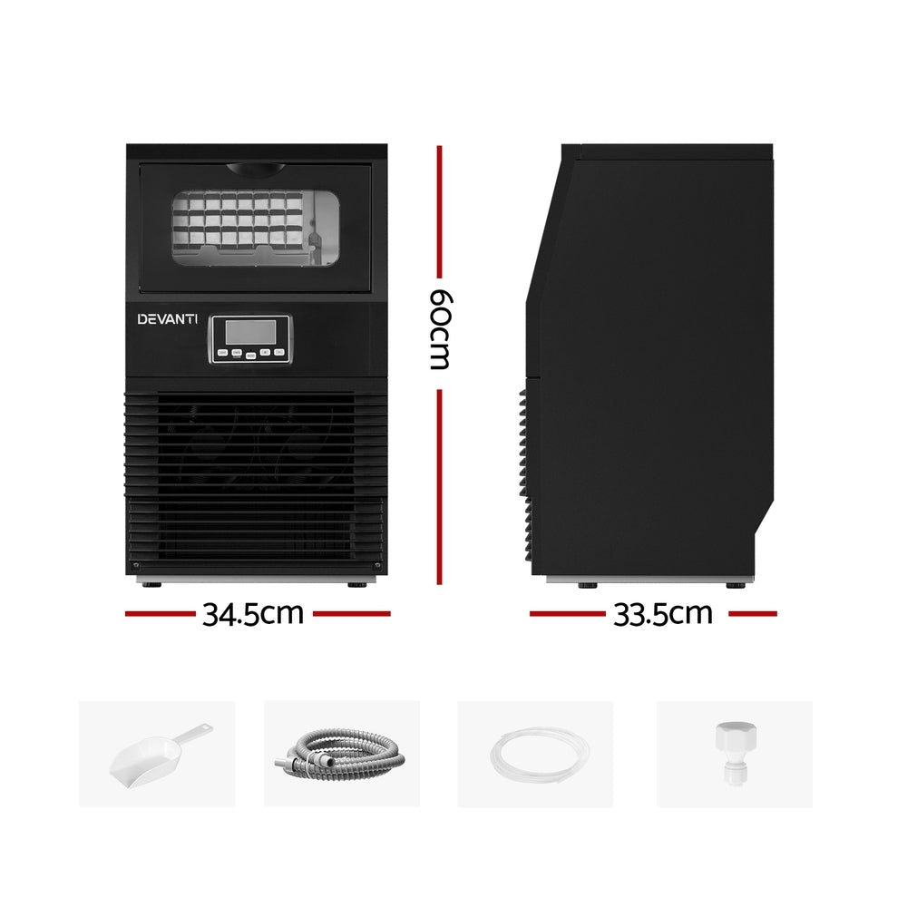 Devanti Commercial Ice Maker Cube Machine 30kg – Platinum Deals