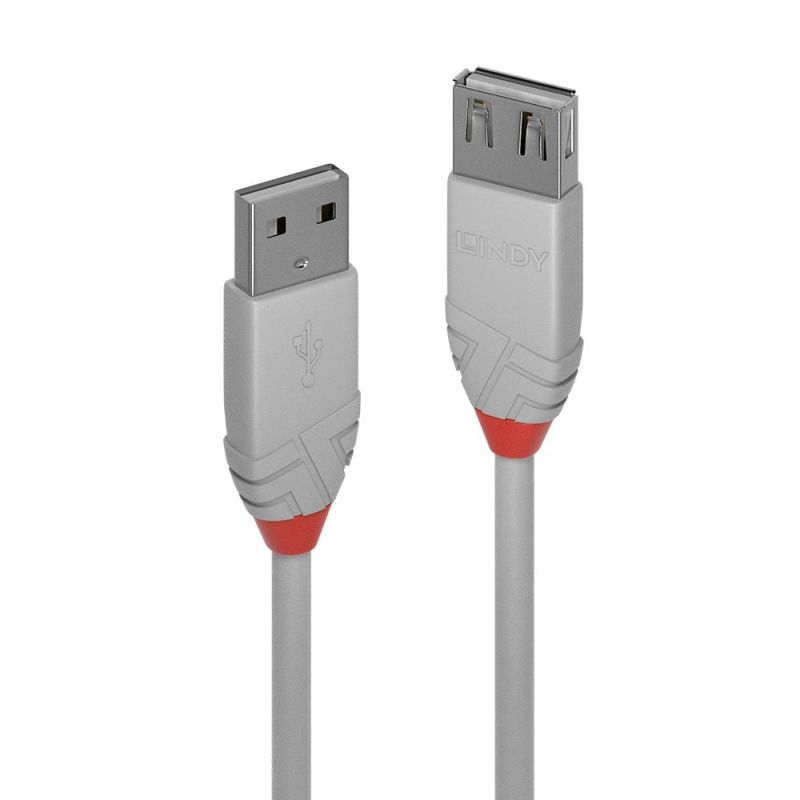 LINDY .5m USB2 A Ext Cable Anthra Line