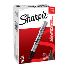 SHARPIE Metal Finish Permanent Marker Chisel Tip Black Box of 12