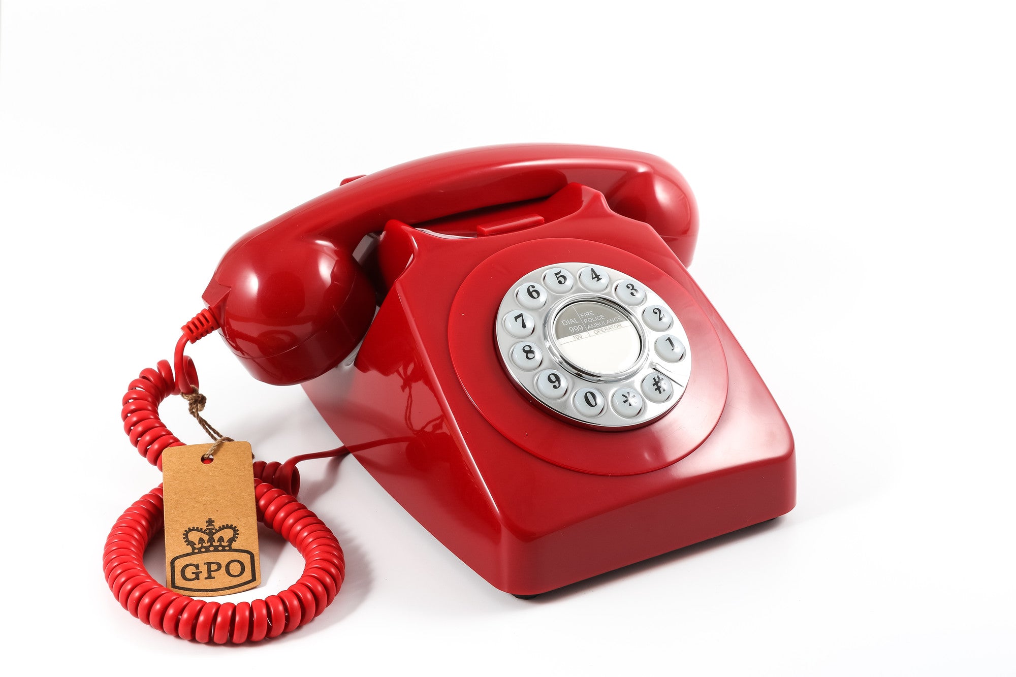 GPO RETRO GPO 746 PUSH BUTTON TELEPHONE - RED