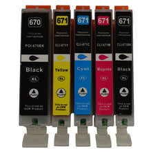 PGI-670XL CLI-671XL Compatible Inkjet Set 5 Cartridges