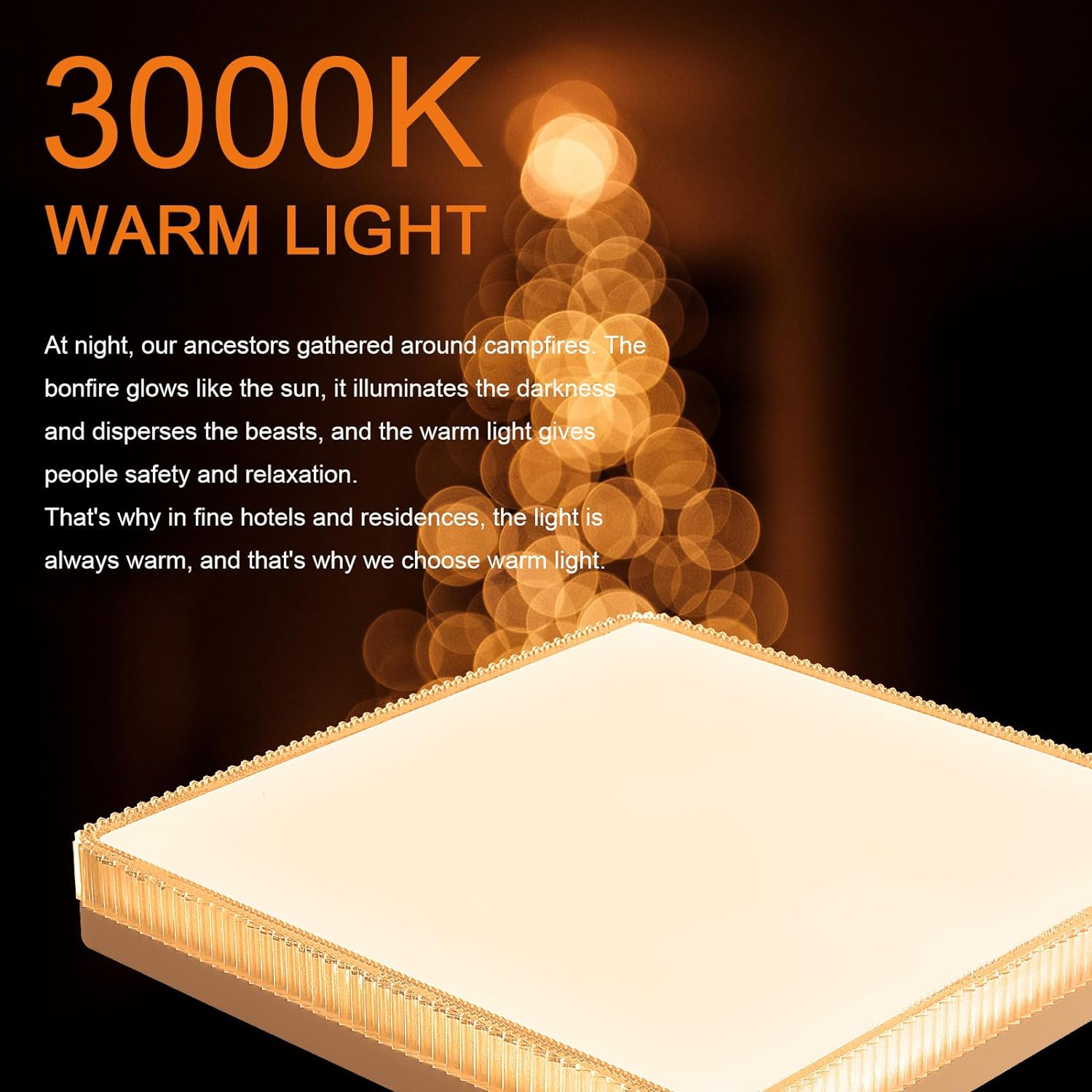 Flush Mount Ceiling Lights LED, White (30cm 48W)