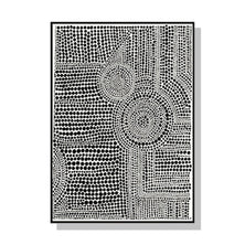 Wall Art 90cmx135cm Clustered Dots A Black Frame Canvas