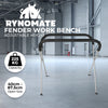 RYNOMATE 2x Adjustable Straight Leg Work Bench Panel Stand (Black) RNM-WBPS-100-QL