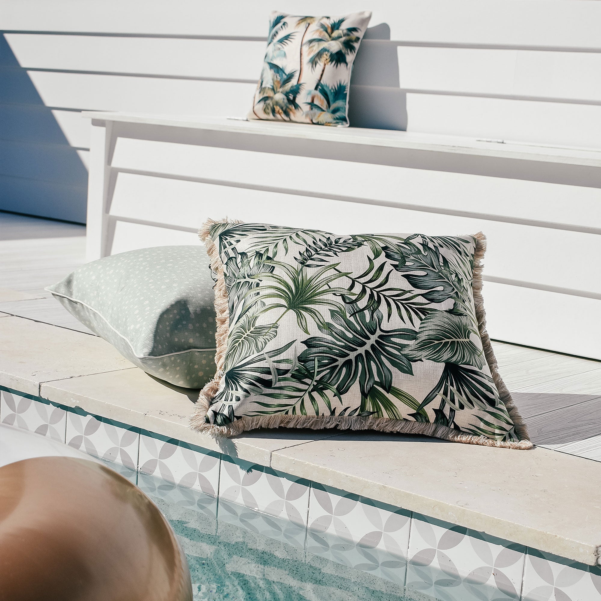 Cushion Cover-With Piping-Lunar Pale Mint-35cm x 50cm