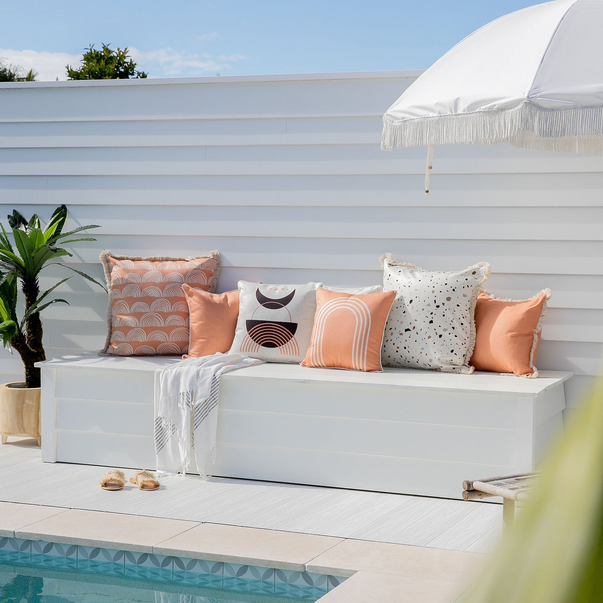 Cushion Cover-Coastal Fringe-Terrazzo-60cm x 60cm