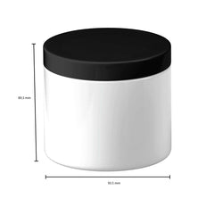 5x 500g Plastic Cosmetic Jar + Lids - Empty White Cream Container