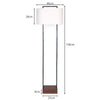 Sarantino Wood Floor Lamp in Cherry Finish