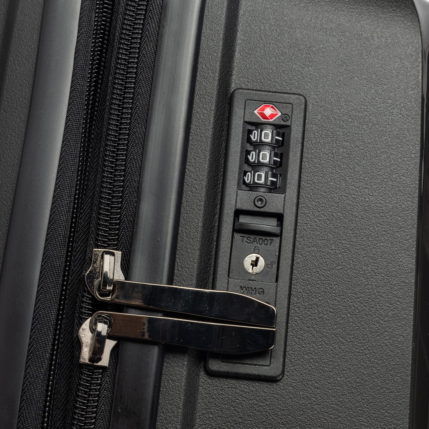 Olympus 3PC Astra Luggage Set Hard Shell Suitcase - Obsidian Black ...