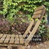 RoundTable Folding Bistro Set Solid Fir Wood Table Garden Outdoor Lounge