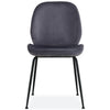 Remy Dining Chair Set of 6 Fabric Seat with Metal Frame - Charcoal