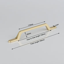 Gold Zinc Kitchen Cabinet Handles Drawer Bar Handle Pull 128mm