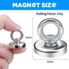 Heavy Duty Magnetic Hooks 30KG Countersunk Hole Eyebolt Kitchen, Office and Garage