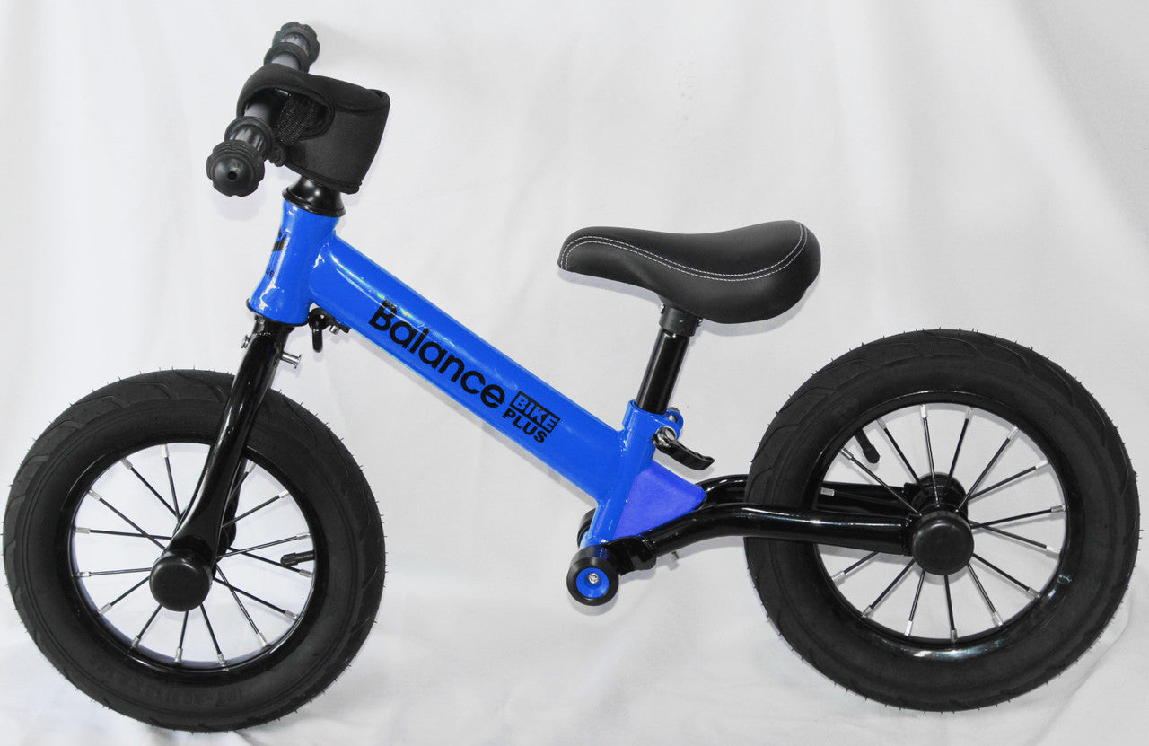 Bike Plus Kids Balance Bike Training Aluminium - Blue with Suspension - 12