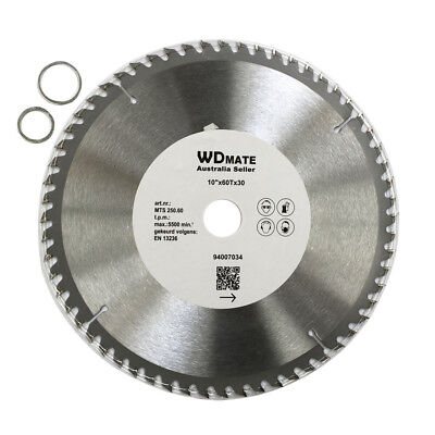 250mm 60TSaw Blade  Wood Circular Cutting Disc TCT 1.8 10