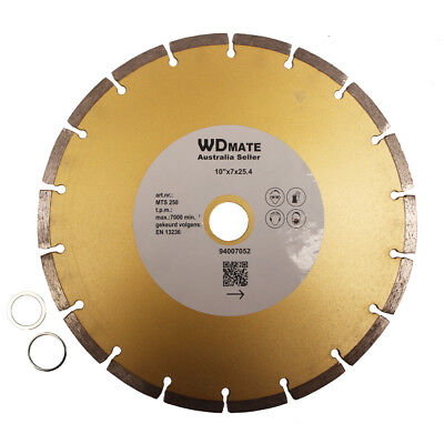 254mm Dry Diamond Cutting Saw Segmented Disc Blade 7*3mm Wheel 10