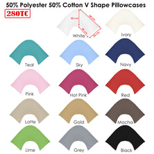 280TC Polyester Cotton V Shape Pillowcase Ivory