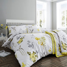 Flora Yellow Quilt Cover Set Super King