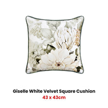 Bianca Giselle Square White Velvet Cushion