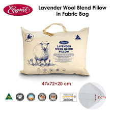 Easyrest Lavender Wool Blend Standard Pillow in Fabric Bag