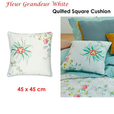 PIP Studio Fleur Grandeur White Quilted Square Cushion
