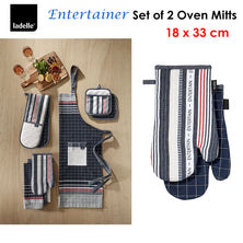 Ladelle Entertainer Charcoal Set of 2 Oven Mitts 18 x 33 cm