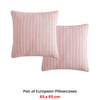Platinum Collection Pair of Frankie Blush European Pillowcases 65 x 65cm