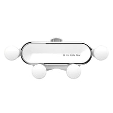 Car Phone Holder Metal Gravity 360 Universal Rotation Ball Air Vent Cellphone Stand(White)