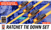4Pc Ratchet Tie Down Strap Set 25mm x 5m Heavy Duty 500kg Capacity Commercial