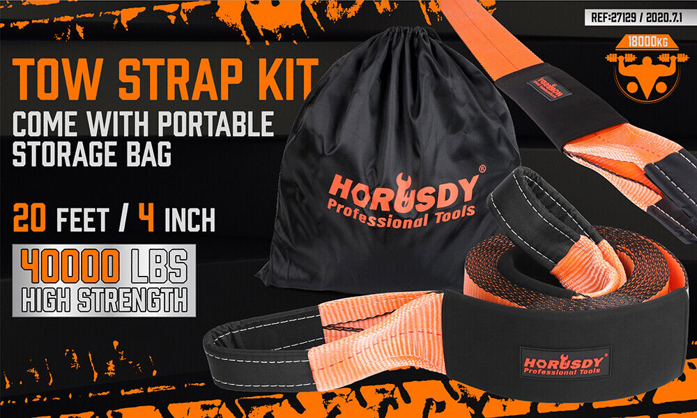 Heavy Duty Recovery Tow Strap Kit 4