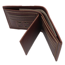 Mens Wallet Australian Kangaroo Leather Bifold Souvenir Gift Coin Card Holder, Brown Textured