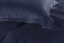 1000TC Tailored Super King Size Quilt/Duvet Cover Set - Midnight Blue