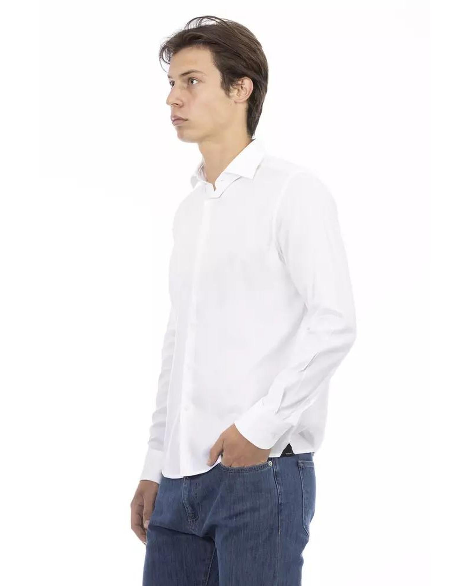 Baldinini Trend Men's White Cotton Shirt - M