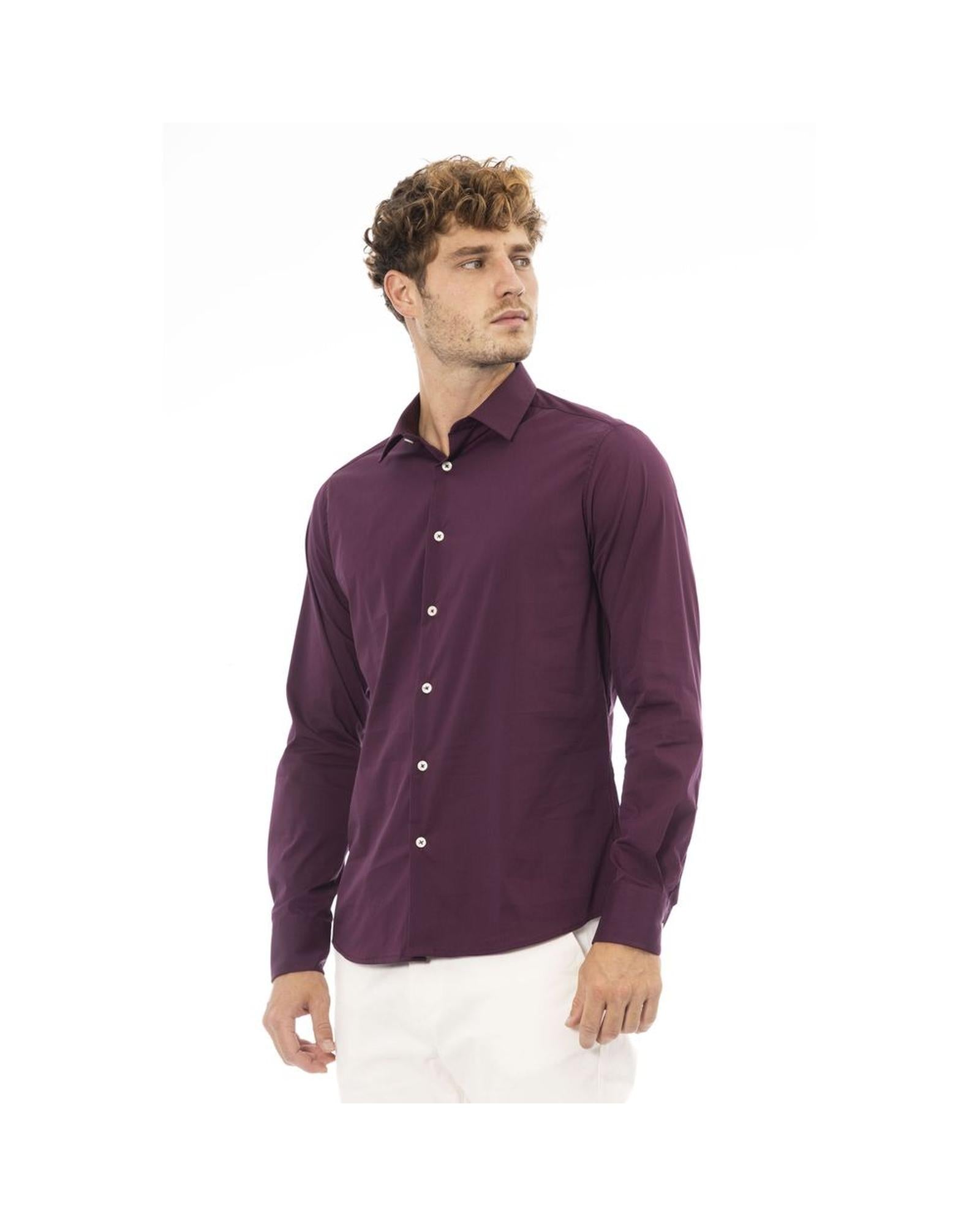 Baldinini Trend Men's Red Cotton Shirt - L